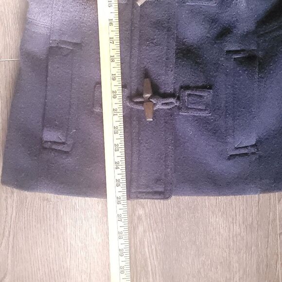 Abercrombie & Fitch Navy toggle Wool  Coat With zip off Hood Womens Medium - Picture 16 of 16